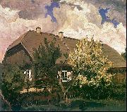 Ferdynand Ruszczyc Manor house in Bohdanew France oil painting artist